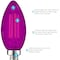 Luxrite B11 LED Purple Light Bulbs 4.5W 40W Equivalent Colored Glass E12 Candelabra Base, 2PK LR21741-2PK - alternate 7